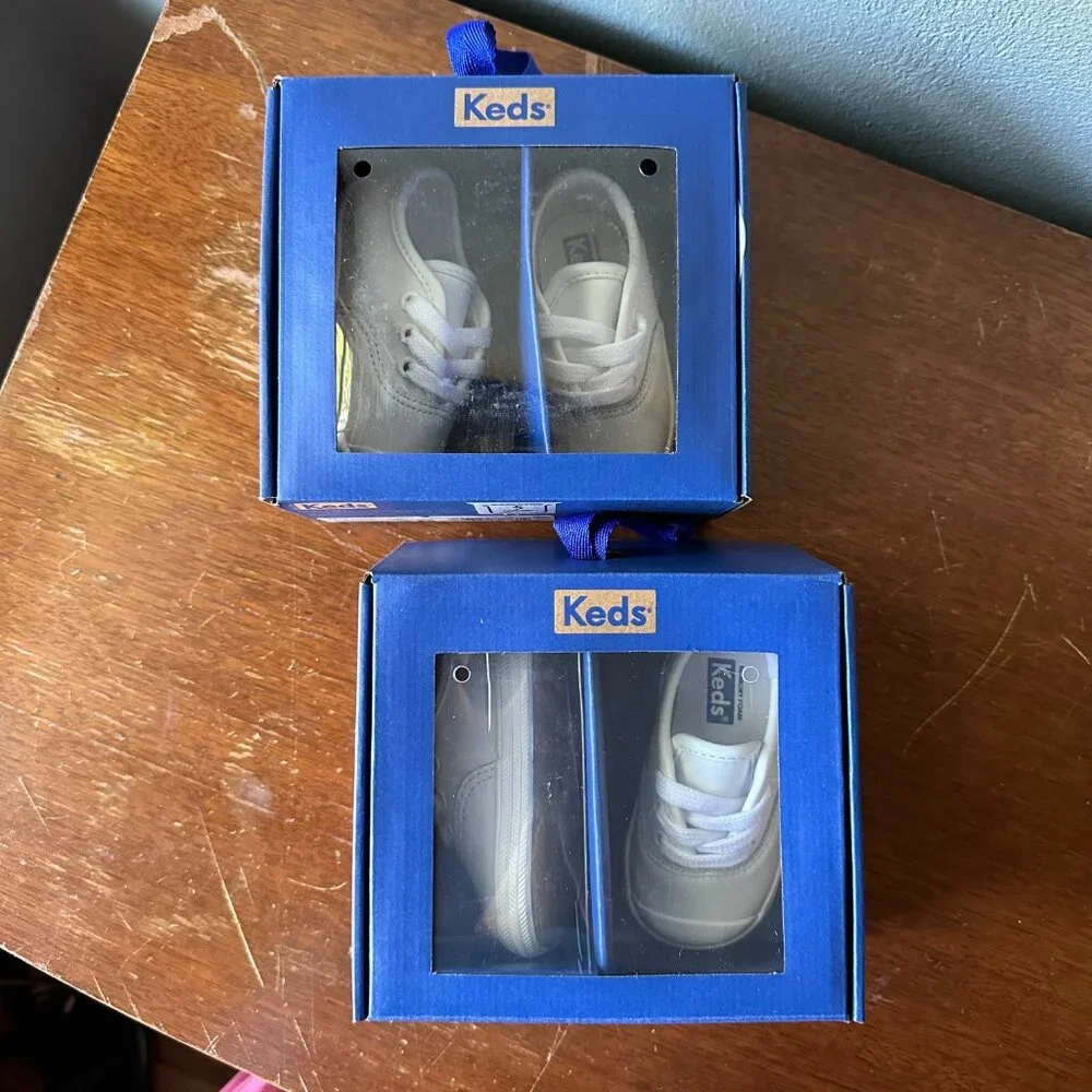 KEDS {NWT} Champion Toe Cap Sneaker | Toddler White Leather 3
